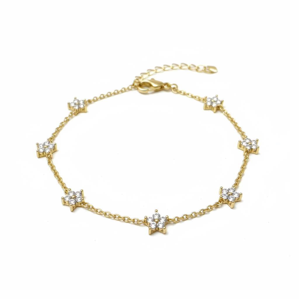 Bracelet Chaîne Étoiles vue détail