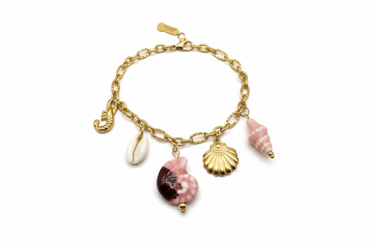 Bracelet Coquille fond blanc