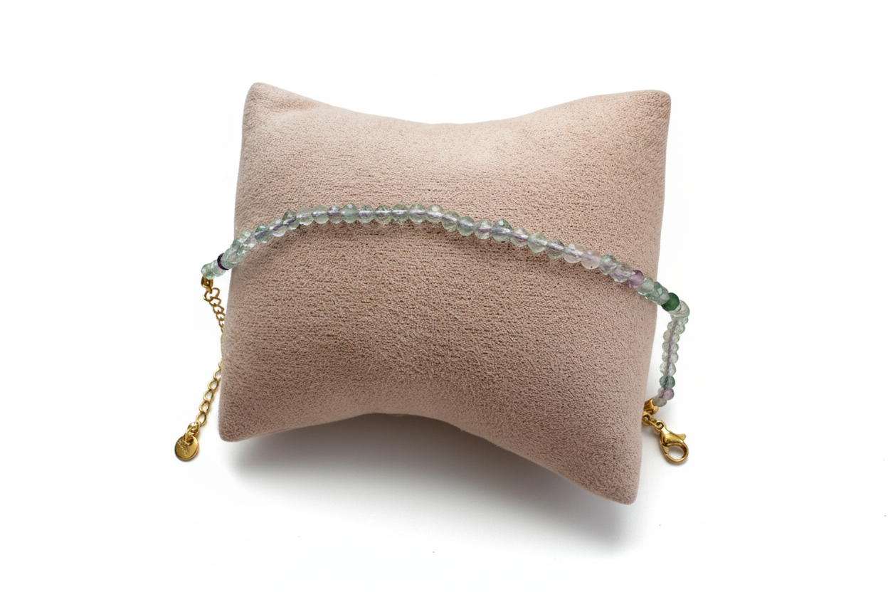 Bracelet cristal fond blanc