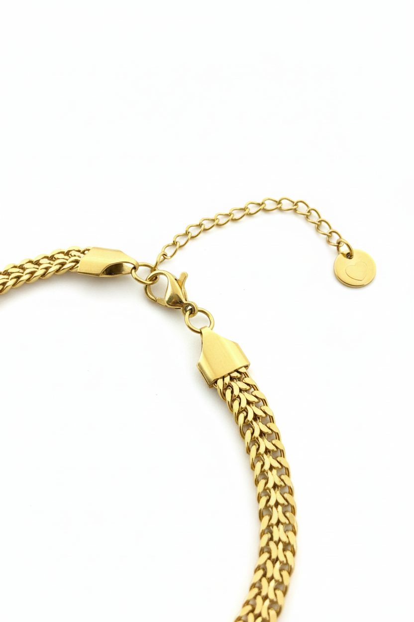 Bracelet Fleur de Vie doré fond blanc