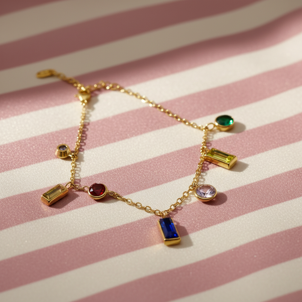 Bracelet gemmes - zoom détail