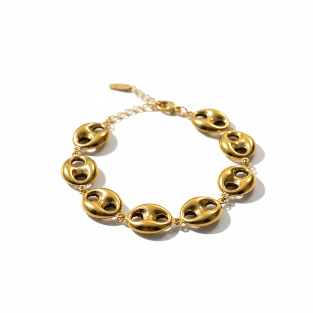 Bracelet graine d'or fond blanc - vue 1