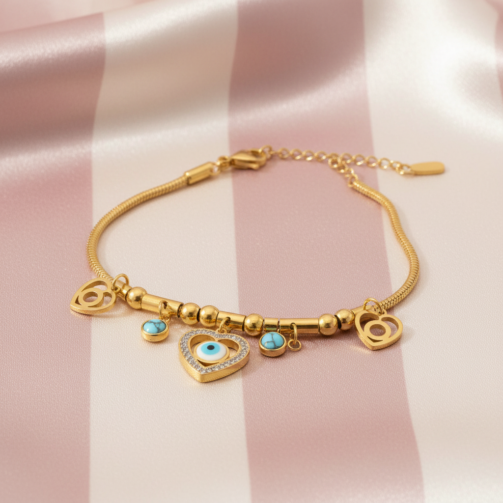 Bracelet œil maléfique incliné