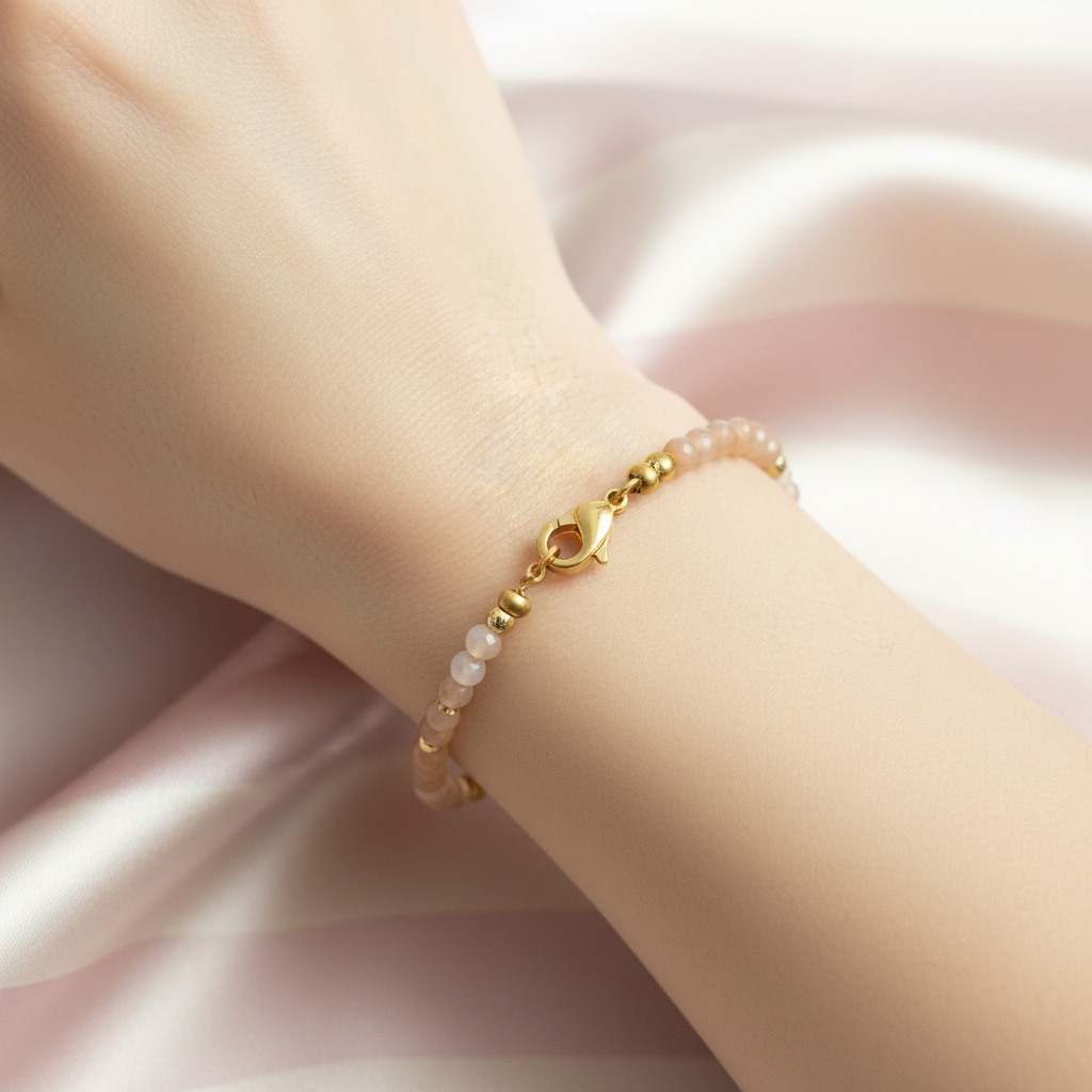 Bracelet moonstone fermoir