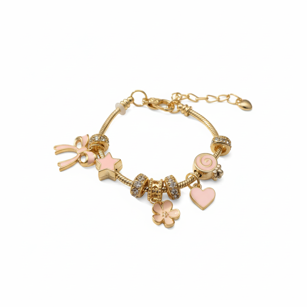 Bracelet Pink vue complète sur fond blanc