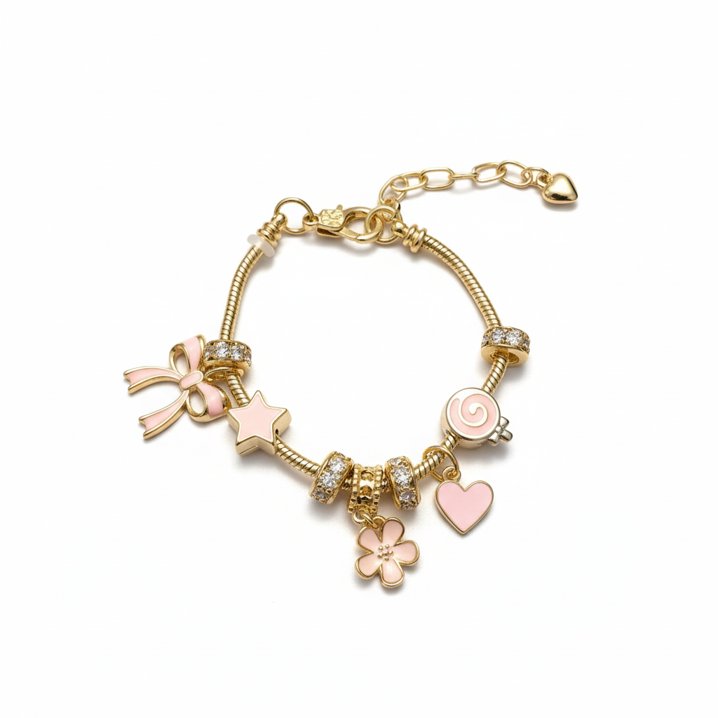 Bracelet Pink vue de face sur fond blanc