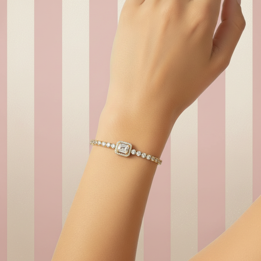Bracelet tennis - vue portée