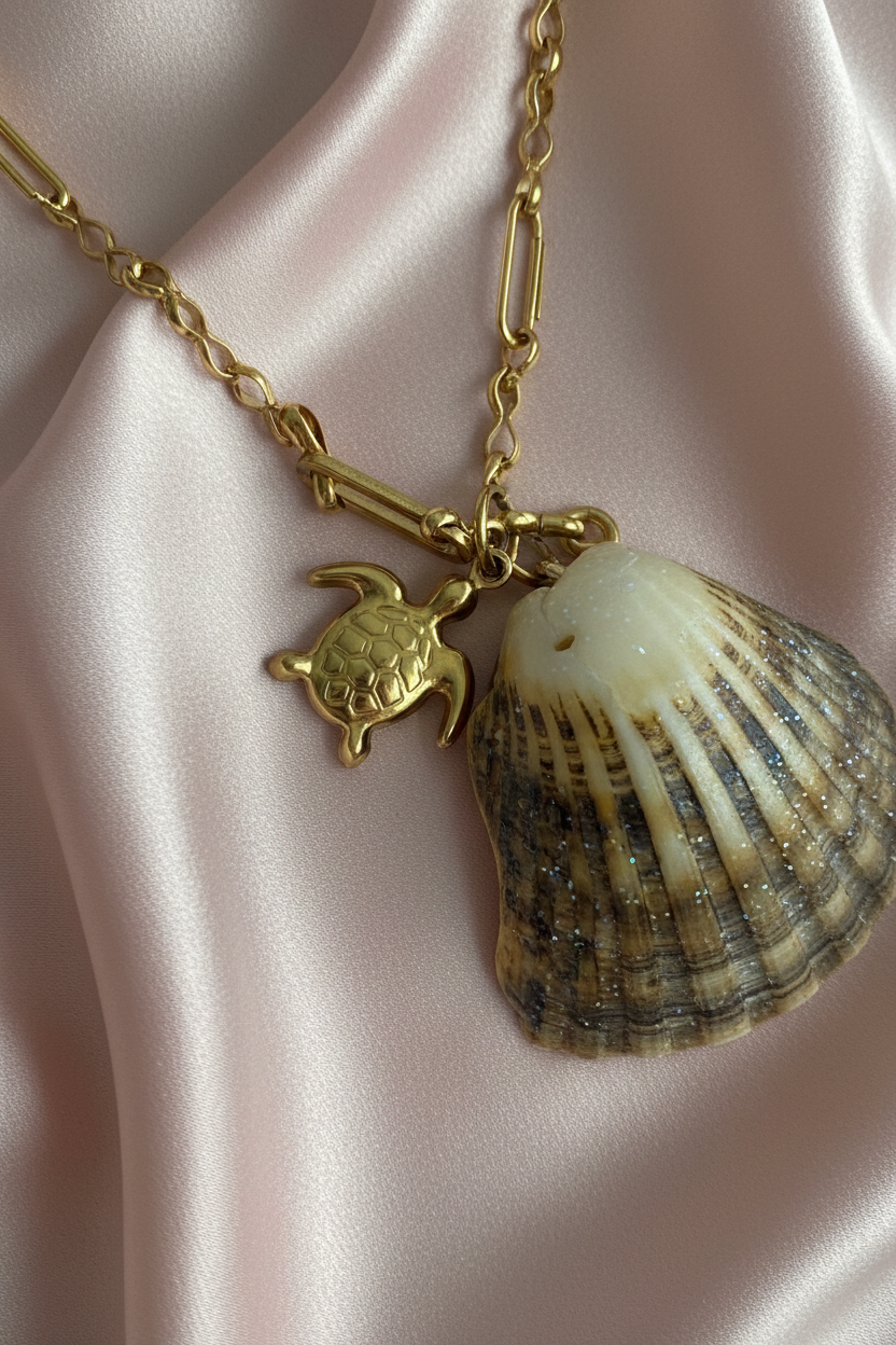 Charm tortue fond rose