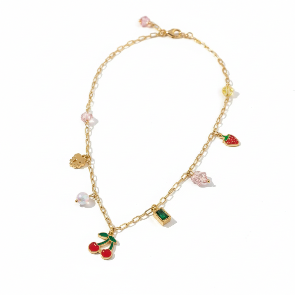 Collier Frutti sur fond blanc