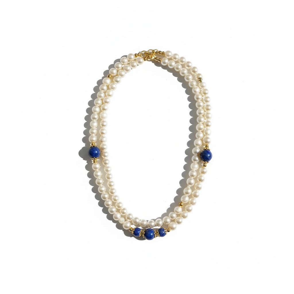 Collier Lapis-lazuli - double rang