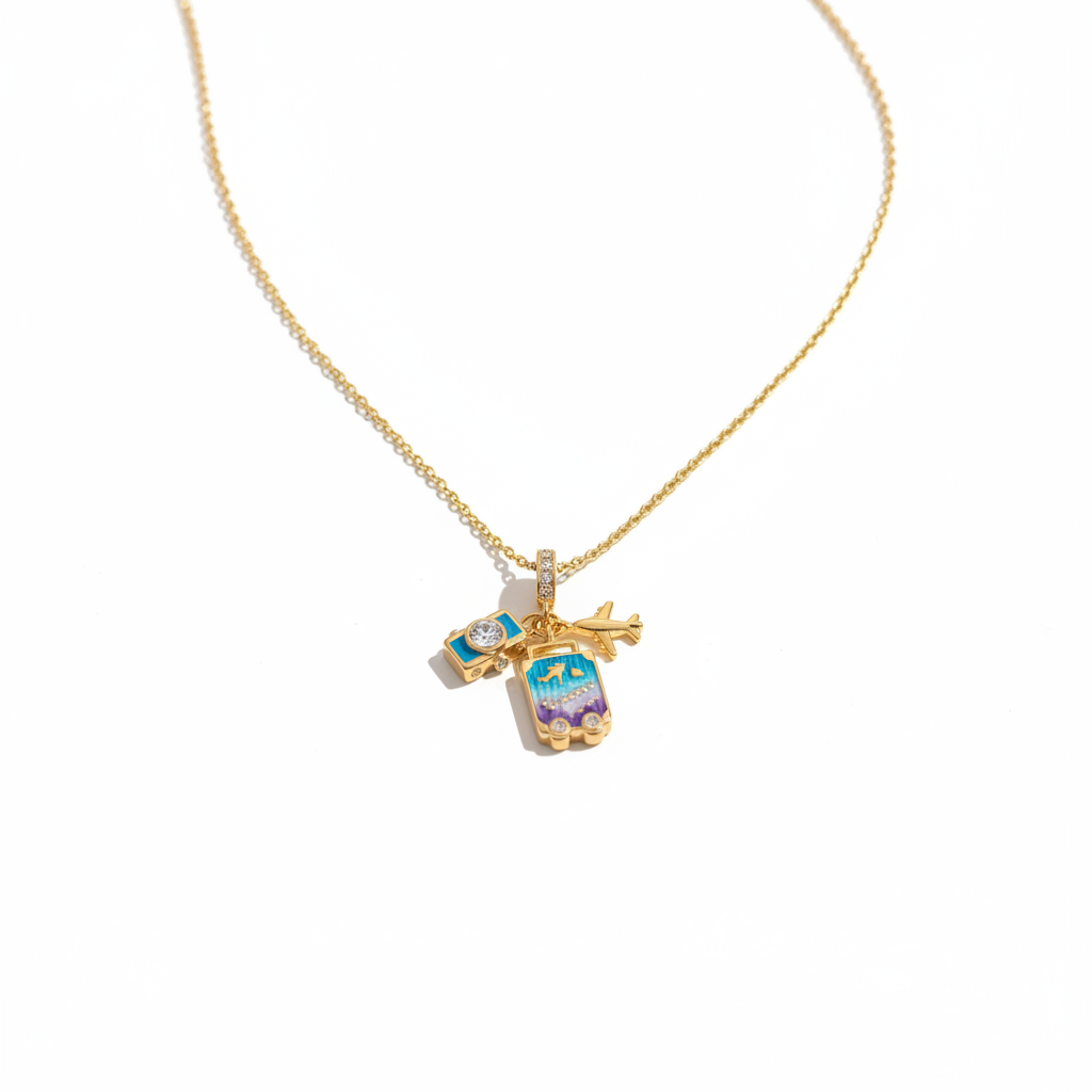 Collier NEW York vue complète sur fond blanc