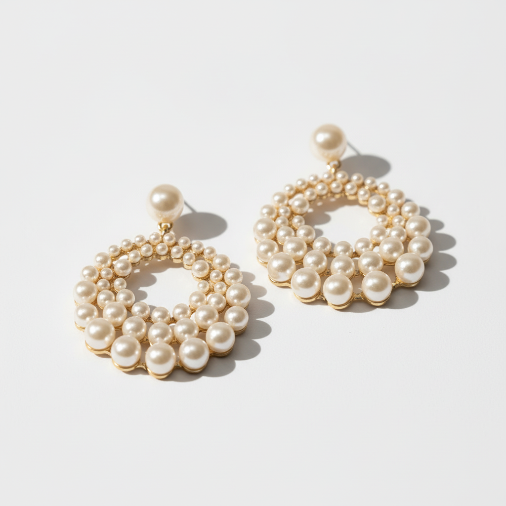 Parure Tina - détail boucles d'oreilles